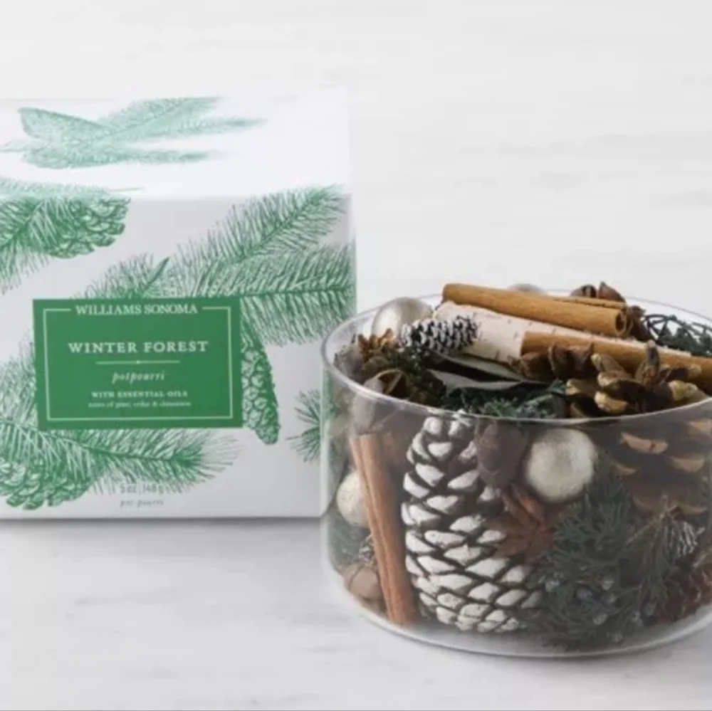 Williams Sonoma WINTER FOREST Potpourri Essential Oils Pine Cedar Citrus Scent
